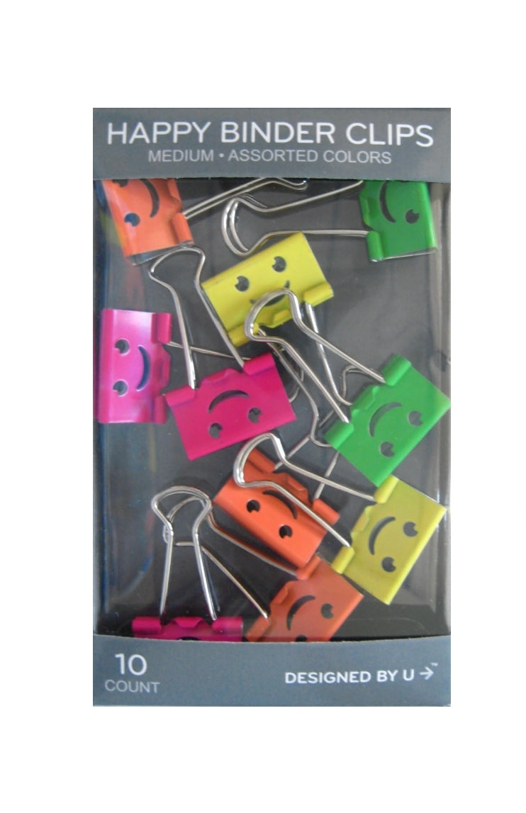 Smile! Paper Binder Clips, 10pc