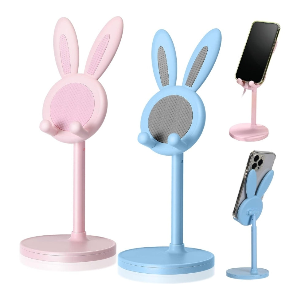 Bunny Phone Stand Set (2pc, Pink/Blue)