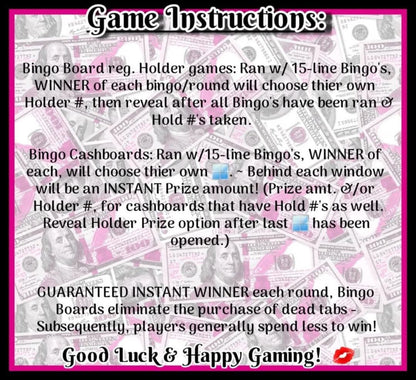 'SpongeBob' Bingo Cashboard ($10/Line, $1,000 Profit)