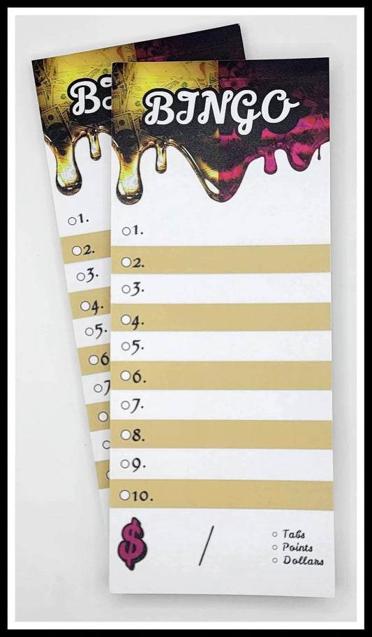 'CA$H Drip' 10-Line Bingo Notepad