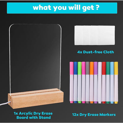 Dry-Erase Light-Board + Marker Set