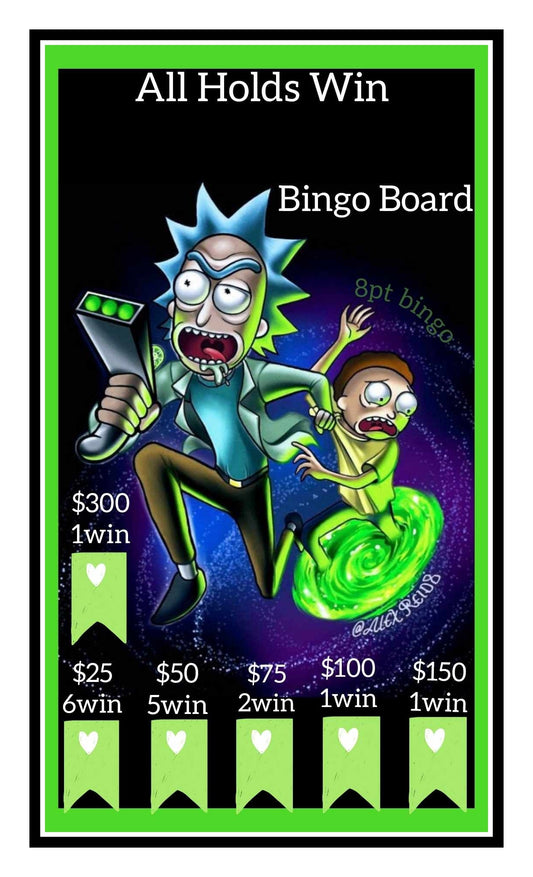 'Rick & Morty' ALL-HOLDS-WIN Board, $8/Line, $820 Profit