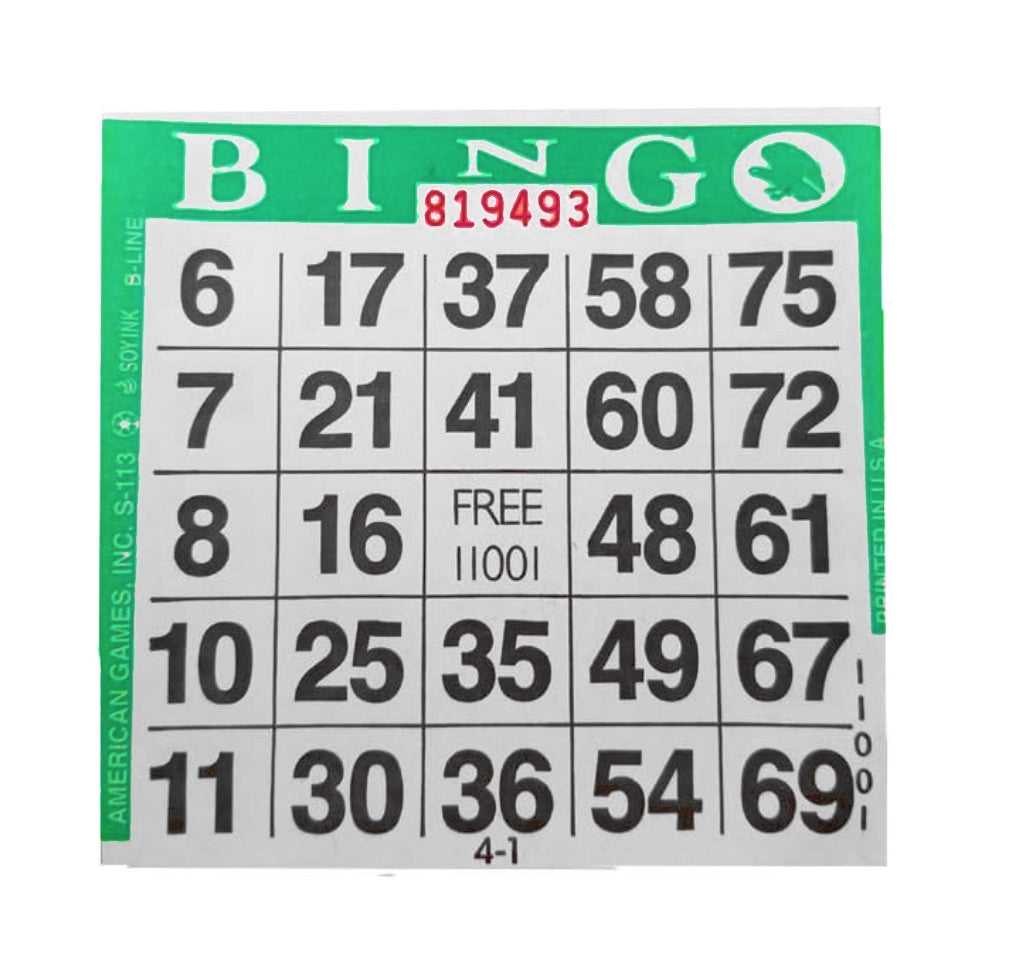 Bingo Paper Sheets (50ct, Color may Vary)