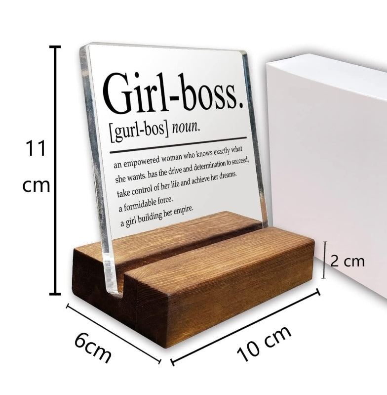 "Girl-Boss" Desk Sign