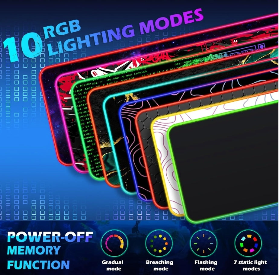 LED Wireless Charging Desk Mat/Pad (31.5"× 11.8")