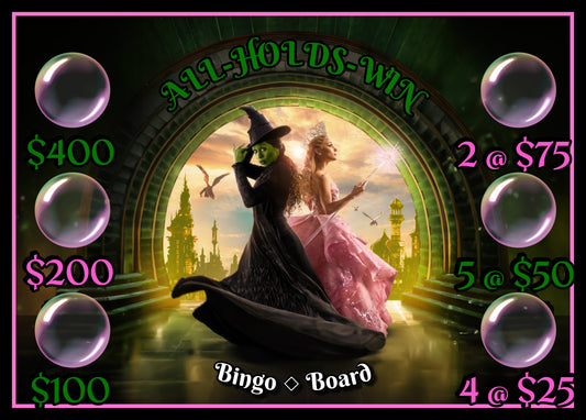 Wicked • Bingo Board, $10/Line - $900 Profit