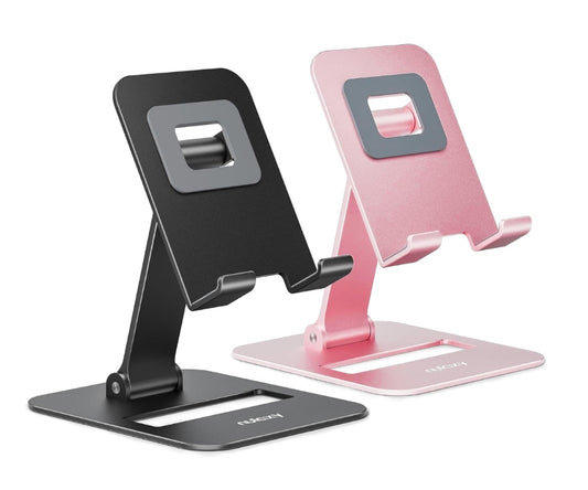 Foldable Phone Holder/Stand Set (2pc, black/pink)