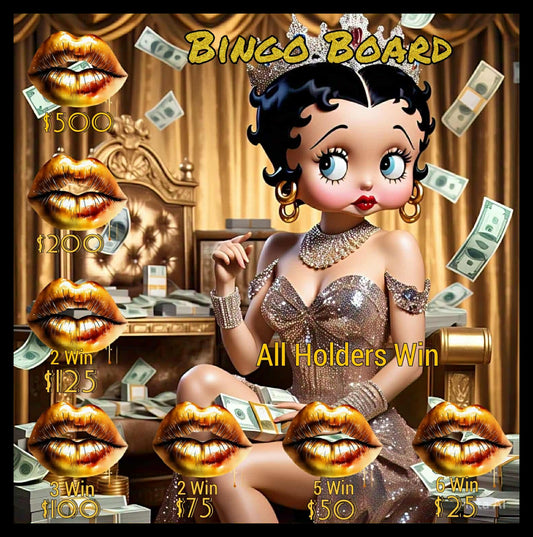 Boss Betty Bingo Board • $10/Line, $1,200 Profit