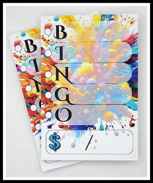 'Splashed' Letter Bingo B-I-N-G-O Notepad