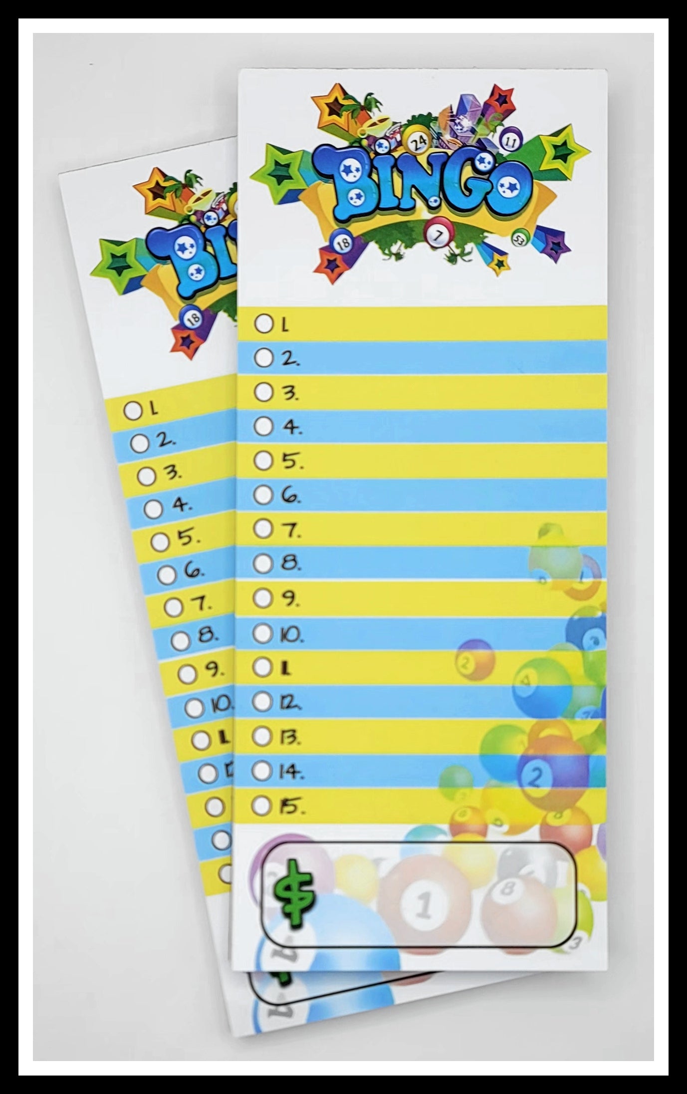 'Bing Ballz' 15-Line Bingo Notepad