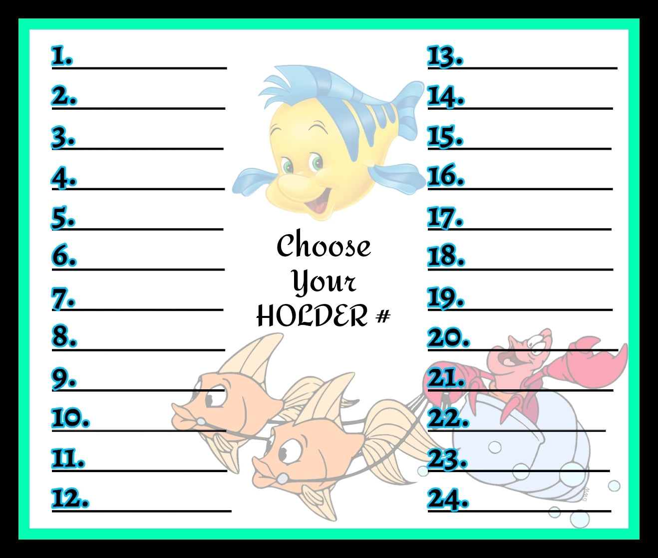 Lil' 🧜‍♀️ • ALL-HOLDS-WIN Bingo Board, $5/Line ~ $750 Profit