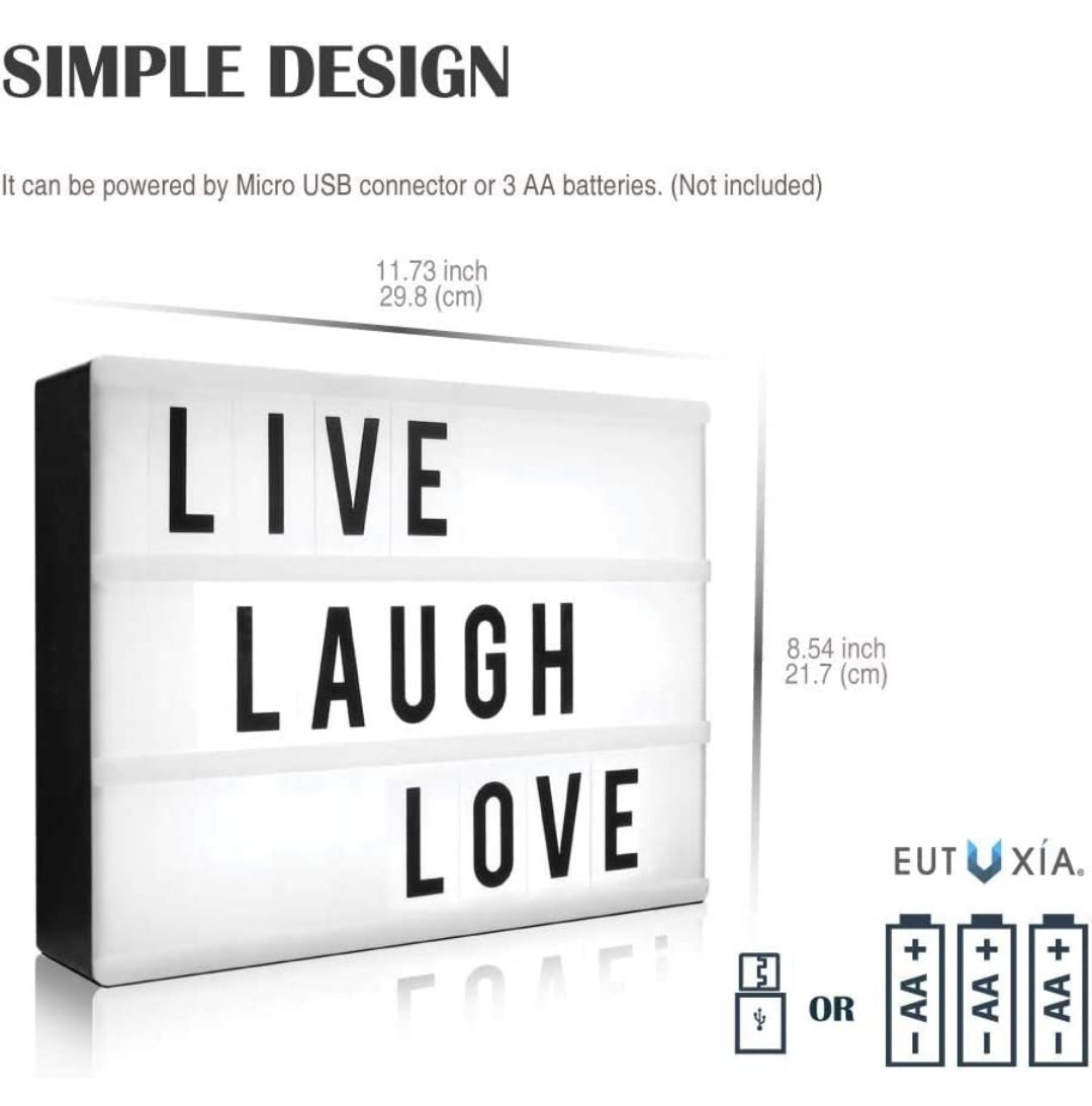 Cimena LED Light Box w/ Letters